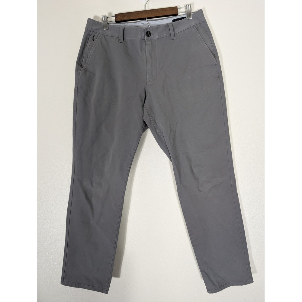 Bonobos Athletic Chino Pants Men 33/30 Gray Stretch Cotton Spring Office Casual